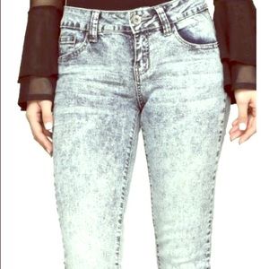 Boutique Acid Wash Skinny Jeans